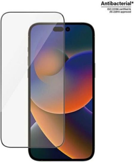 PanzerGlass Ultra-Wide Fit with Easy Aligner Антибактериален Закалено стъкло за цялото лице Черен (iPhone 14 Pro Max)