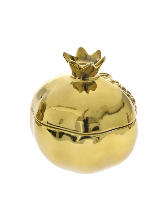 Iliadis Tabletop Lucky Charm Pomegranate Gold Ceramic 10x11cm 1pcs