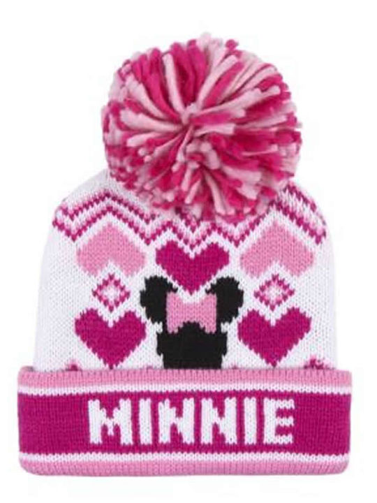 Μinnie Mouse Kinder Mütze Gestrickt Rosa