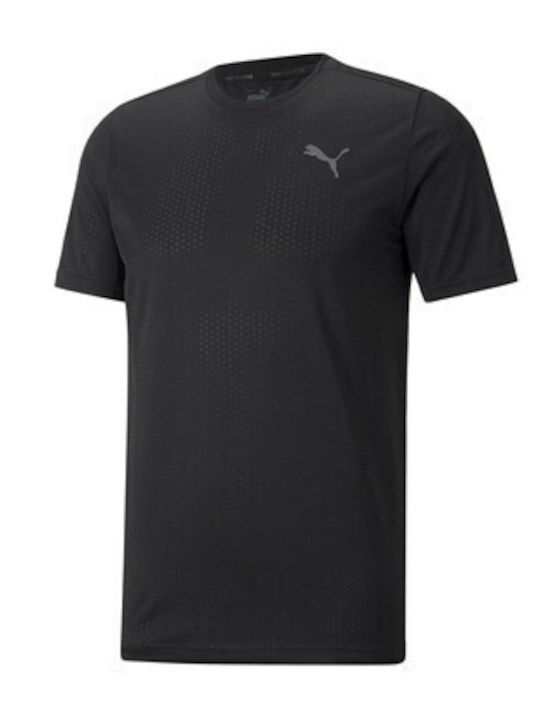 Puma Fav Blaster Αθλητικό Ανδρικό T-shirt Μαύρο Μονόχρωμο