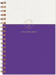 adBook Bronze 66 Purple Zilnic Agenda Violet 2023 14x21cm