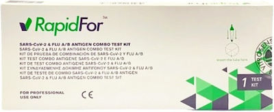 Vitrosens RapidFor SARS-CoV-2 & FLU A/B Combo Antigen Test Kit 1τμχ Διαγνωστικό Τεστ Ταχείας Ανίχνευσης Αντιγόνων Covid-19 & Γρίπης με Ρινικό Δείγμα