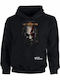 Fleece Kinder-Sweatshirt mit Kapuze und Taschen Schwarz