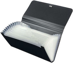 A&G Paper Ντοσιέ Acordeon Negru Premium 1buc