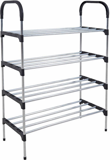 Μεταλλική με 4 Ράφια Μαύρη 57x26x83cm 817184 Μεταλλική με 4 Ράφια Μαύρη 57x26x83cm 817184