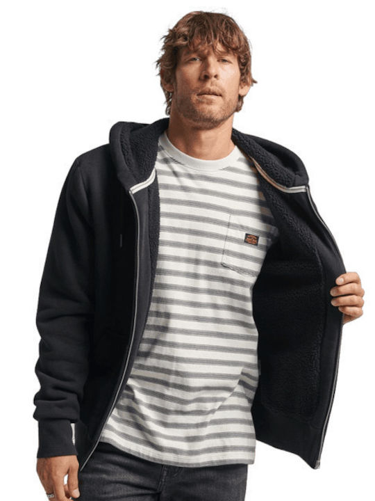 Sweatshirt Fleece with Hood Black