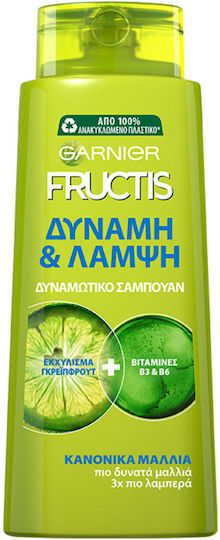 Garnier Fructis Strenght & Shine Σαμπουάν Αναδόμησης/Θρέψης & Λάμψης για Κανονικά Μαλλιά 690ml