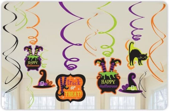 Amscan Halloween Witches' Crew Κρεμαστό Διακοσμητικό για Party Halloween 12τμχ