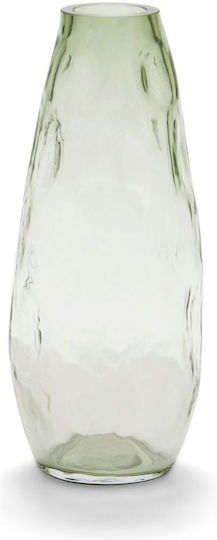 Andrea House Διακοσμητικό Βάζο Glas Serenity Grün 11.5x11.5x28cm 1Stück