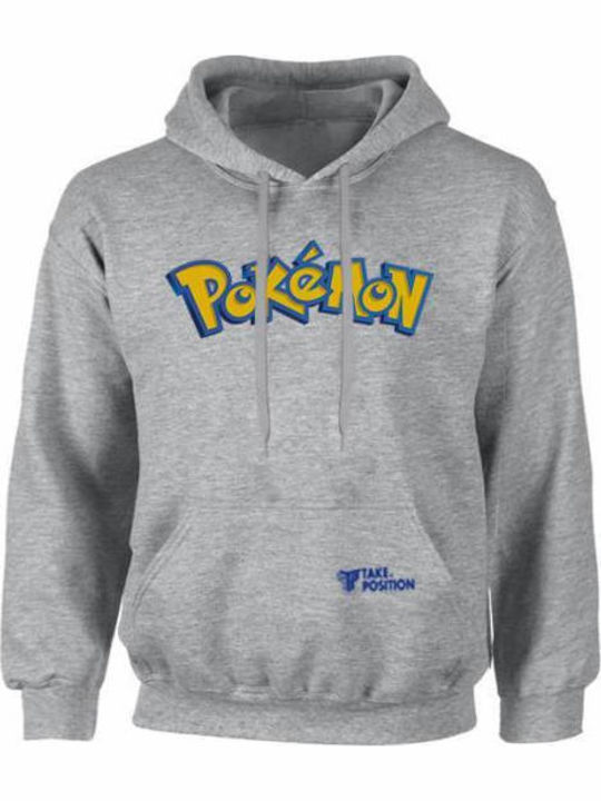 Παιδικό Φούτερ με Κουκούλα και Τσέπες Γκρι Classic Pokemon