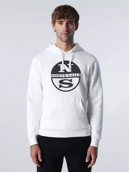 North Sails Herren Sweatshirt mit Kapuze 6910310000105480 Weiß