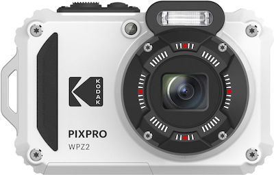 Kodak WPZ2 Kompakte Kamera 16MP Optischer Zoom 4x mit Bildschirmgröße 2.7" und Videoauflösung 1920 x 1080 Pixel Weiß