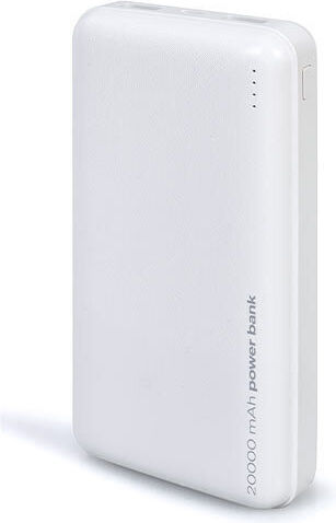Lamtech LAM112129 Power Bank 20000mAh mit 2 USB-A Anschlüssen Weiß