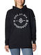 Long Women's Sweatshirt Hooded Black