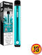 Vuse Go Disposable Electronic Cigarette 500 Puffs Peppermint Ice 2ml 20mg Peppermint Ice Blue 1pcs