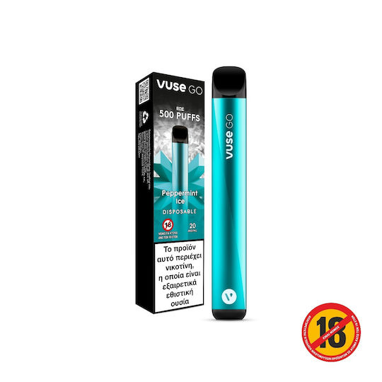 Vuse Go Disposable Electronic Cigarette 500 Puffs Peppermint Ice 2ml 20mg Peppermint Ice Blue 1pcs