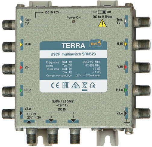 Terra Electronics SRM523 Πολυδιακόπτης Δορυφορικής SRM523