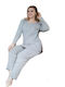 Goodnight Winter Damen Pyjama-Set Baumwolle Gray