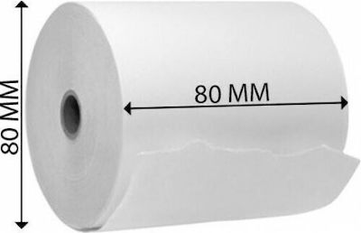 Cash Register Paper Tape W80xD80mm 65m 48gr/m² BPA free