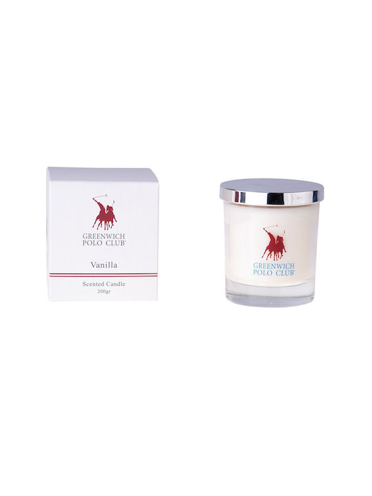 Greenwich Polo Club Scented Candle Jar with Scent Vanilla White 200gr 1pcs