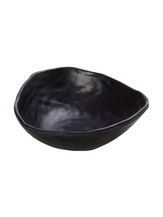 Espiel Wavy Matte Servierschüssel Oval aus Melamin Black 18x17cm