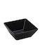 Espiel Wavy Matte Bol de Servire Pătrat din Melamină Negru 18x18cm