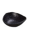 Espiel Wavy Matte Serving Bowl Oval made of Melamine Black 13.5x14cm