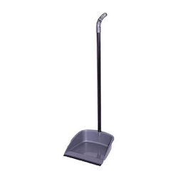 Viomes Plastic Dustpan with Rubber Band & Stick Gray