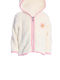 Joyce Girls Furry Hooded Cardigan with Zipper White