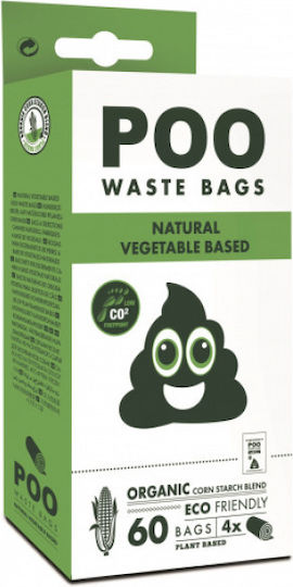 M-Pets POO Bio Waste Bags Hundekotbeutel 4 Rollen von 15Stück
