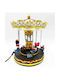 Aca Christmas Illuminated Decorative Carousel with Battery with Music and Movement 25.5x20.5x20.5cm.