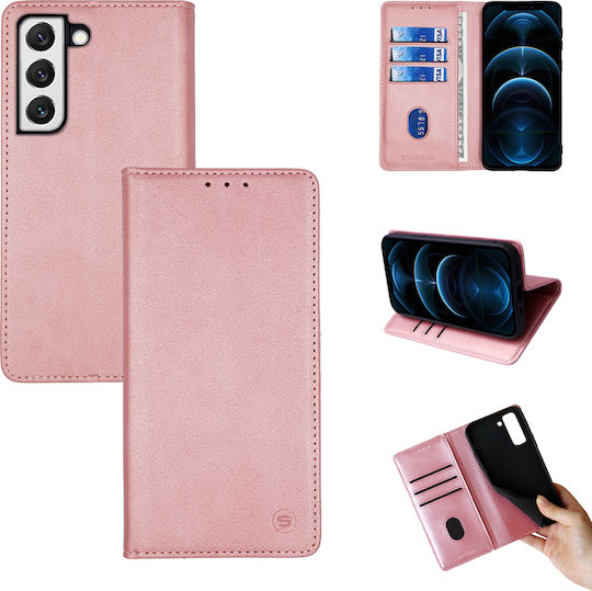 Sonique Vintage Wallet Δερματίνης Ροζ Χρυσό (Galaxy S22 5G)