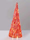 Beleuchtet Weihnachtsdekoration Baum Kegel 60cm Batterie Rot