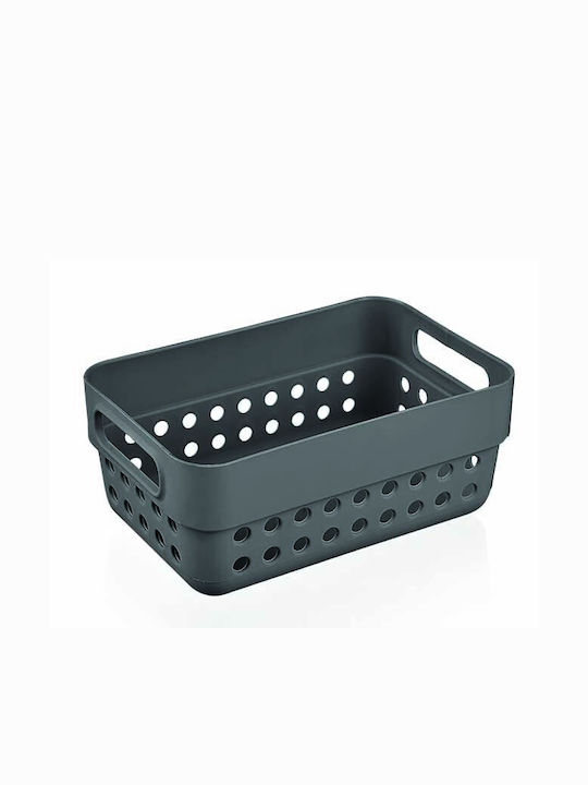 Homestyle Coș de Depozitare Plastic Gri 12x7.5x5cm 1buc