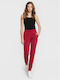 Guess Hohe Taille Damen-Sweatpants Jogger Rot Samt