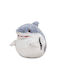 Noxxiez Kids Throw Pillow Shark 35x35cm Gray