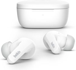 Belkin Soundform Flow In-ear Bluetooth Handsfree Ακουστικά με Αντοχή στον Ιδρώτα και Θήκη Φόρτισης Λευκά