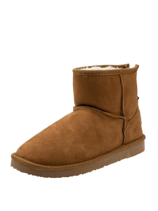 Bowers & Wilkins Kids Suede Boots with Zipper Tabac Brown