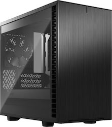 Fractal Design Define Nano Mini Tower Computer Case with Window Panel Black TG Light Tint