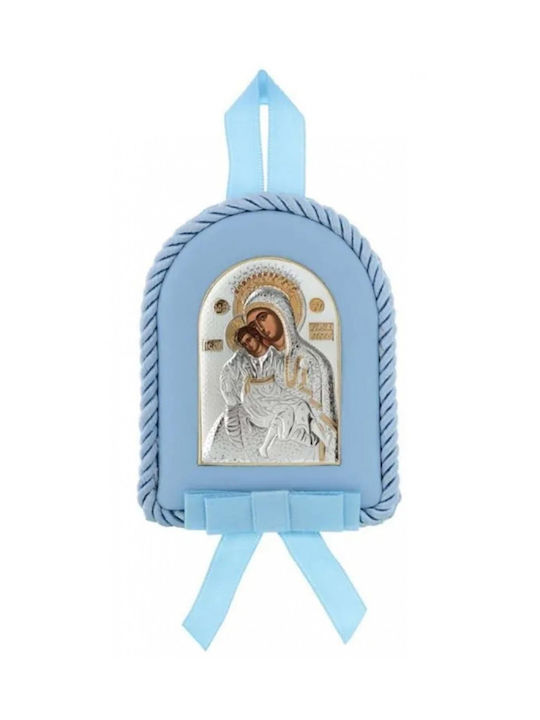 Prince Silvero Heilige Ikone Kinder Amulett mit der Jungfrau Maria aus Silber MA-D1121O-C