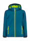 Kids' Sports Jacket Short Windproof with Hood Blue