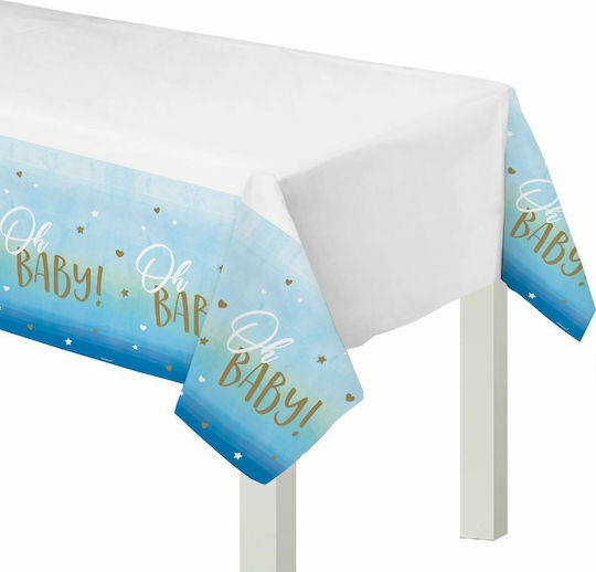 Amscan Oh Baby Boy Τραπεζομάντηλο για Party Πλαστικό 259x137cm Μπλε 572292