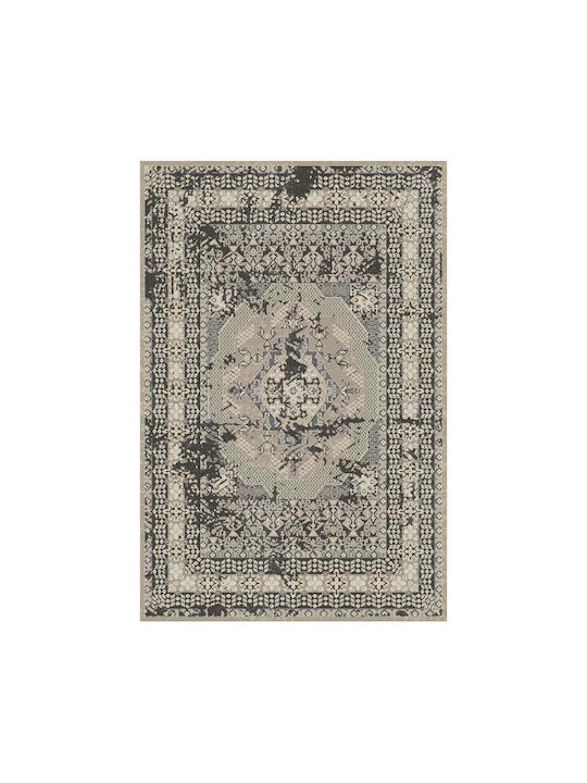 Klonaras Modern Velvet Bedroom Rugs Set Anthracite / Beige 3pcs