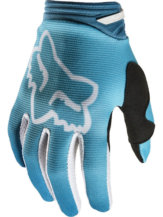 Fox Toxsyk Sommer Kinder Motocross-Handschuhe Blau