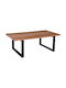 Rectangular Central Coffee Table Tanta in Beige Solid Wood 115x60x40 cm