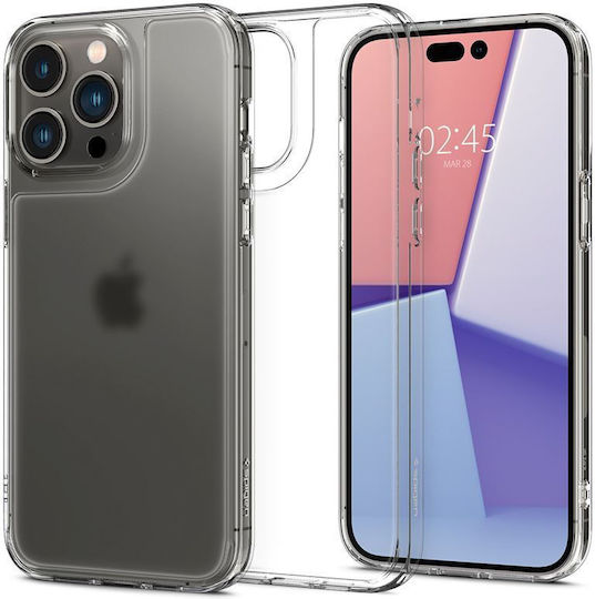Spigen Quartz Hybrid Back Cover Tempered Glass / Silicone Matte Clear (iPhone 14 Pro Max)