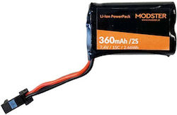 Modster Vector SR28/30 Custom Connector Li-Po Batterie 7.4V 360mAh für RC-Fahrzeug