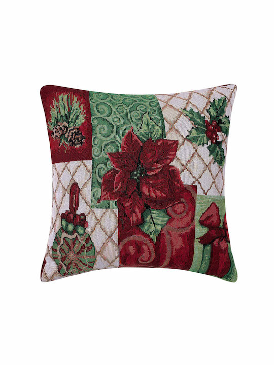 Silk Fashion Christmas Decorative Square Pillow...
