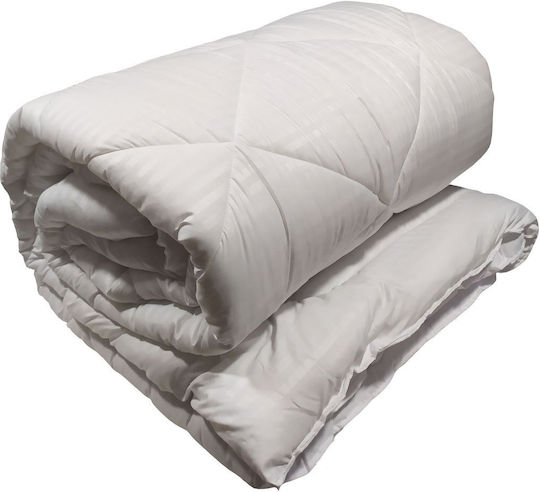 Blanc de Blanc Microsatin Line Pat Runner Hotelului Single L240xl160cm. Alb