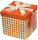 Paper Box for Gift Orange 15.4x15x15cm.